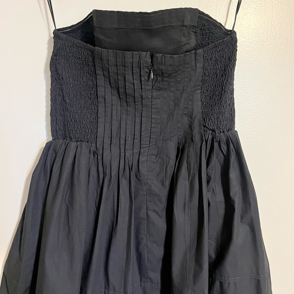 Anthropologie Cotton Poplin Strapless Midi Dress Black - Picture 10 of 14